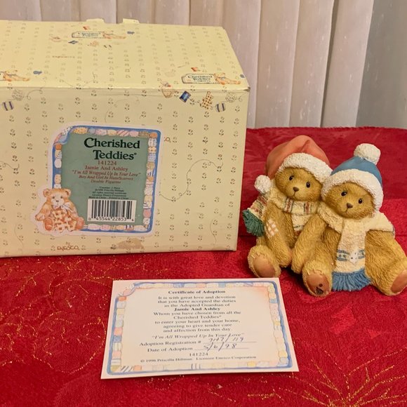 Cherished Teddies - Jamie and Ashley - I’m All Wrapped Up In Your Love - Picture 1 of 9